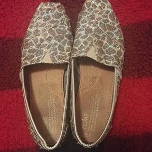Glitter Cheetah print womens Toms
